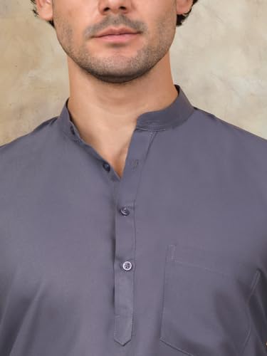 Image of Jompers Men's Cotton Regular Fit Solid Short Kurta