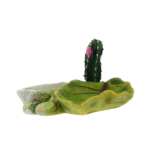 Parliky 1Pc Reptile Food Water Bowl Creative Hand Basin for Lizards Tortoises and Pets for Reptile Tank Decor and Feeding Needs