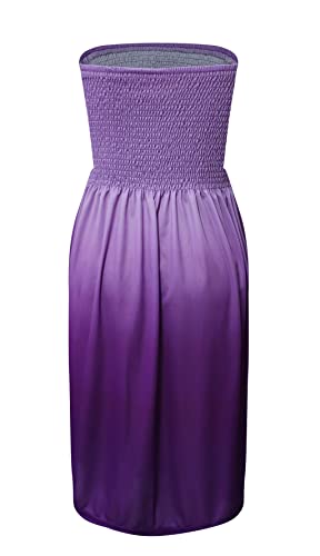 Image of Zyyfly Womens Summer Beach Dresses Strapless Cover Ups Dress Tube Top Sundresses