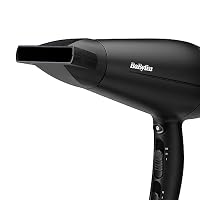 BaByliss Haartrockner Turbo Smooth – 2200 W leistungsstarker Föhn, großer Diffusor, Ionen-Technologie mit Anti-Frizz, 3 Temperatureinstellungen & 2 Geschwindigkeitsstufen, Schwarz, D572DE – Ansicht 7