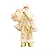 Stehende Weihnachtsmann-Figur mit Rucksack für Weihnachtsfeiertagsdekoration, entworfen, um saisonale Feierräume zu verschönern (Schwiegervater-Geschenke)