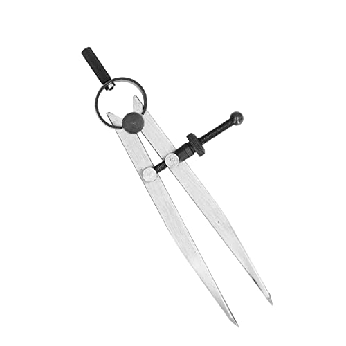 MOZUO Wing Divider Carbon Steel Adjustable Drawing Circles Divider Calipers with Spring Nut for Leather Scribing and Marking (125mm)