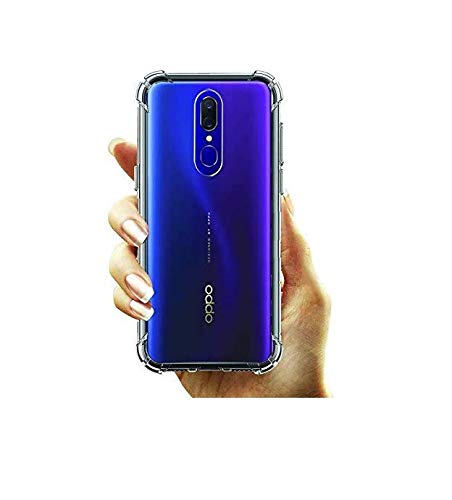 Image of COVERBLACK Rubber Silicone Back Cover for Oppo A9 -CPH1938 - Transparent