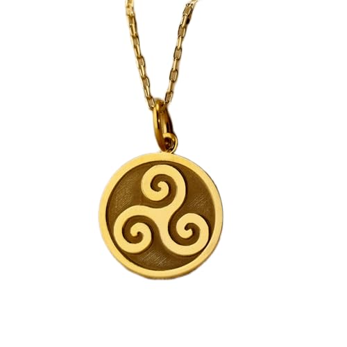 Pendentif triskèle gravé et sa chaîne de 45,7 cm pour le quotidien