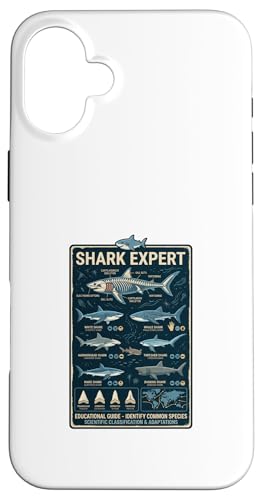 Shark Expert Label Shark Species Ocean Chart �X�}�z�P�[�X iPhone 16 Plus �p