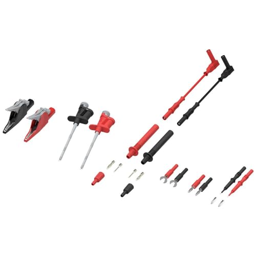 Electro Pjp 426 Set Di Punte Di Prova + Linee Di Misurazione + Gancio Di Serraggio + Adattatore + Morsetti A Coccodrillo