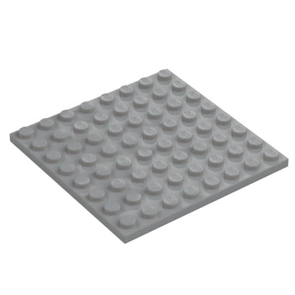 LEGO Building Plate, 8 x 8 Studs, Part 41539 (Light Bluish Gray, 5, Bricks) — image 1