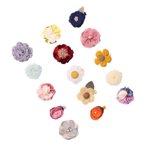 Pinces à cheveux à fleurs filles barrettes florales femmes lot de 15