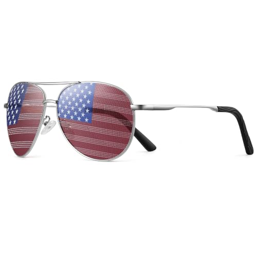 Image of Eiuizah Polarized Aviator Sunglasses for Men Women UV400 Driving Shades | Polarized Lenses Reduce Glare with UV Protection Lightweight Aviator Designed for Driving Fishing Outdoor Activities