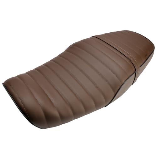 Siège moto Honda GB350S en cuir marron confortable