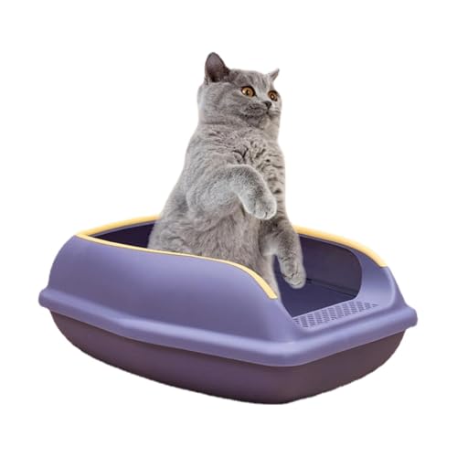 Caja de arena para gato abierta con bordes altos y pala, tamaño S miniatura 1