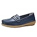 Chaussures plates Mocassins Slip On Mode Femmes Respirantes Dentelle Up Chaussures Appartement Chaussures Décontractées, bleu foncé, 36 EU