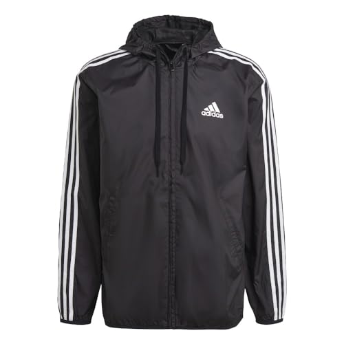 adidas Herren Primegreen Essentials 3-Stripes Windbreaker Jacke, schwarz,...