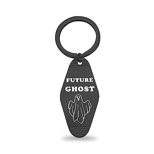 Image of CENWA Halloween Gifts Cute Ghost Keychain Future Ghost Halloween Accessories Spooky Jewelry (future ghost K)