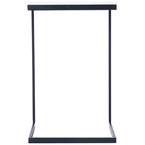 Butler Specialty Company Lawler C-Shape End Table With Industrial Metal Base And Marble Top #TOP3