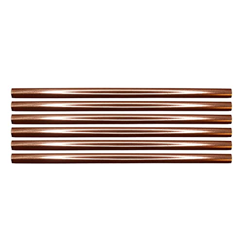 Questech Décor Tile Trim, 1/2 X 12 Inch Soho Listel Low Pencil, Decorative Tile Edge Trim, Decorative Shower Tile Border, Kitchen Tile Backsplash Trim, Copper Finish, 6 Pack #TOP1