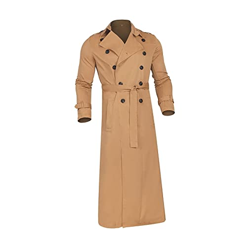 Image of Windproof Men'trench Coat Warm Peacoat Soft for Vacation