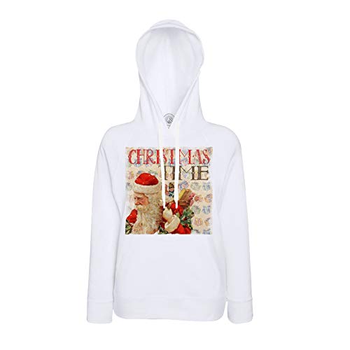 Sweat à capuche Santa Claus vintage et pull de Noël rétro pour adulte