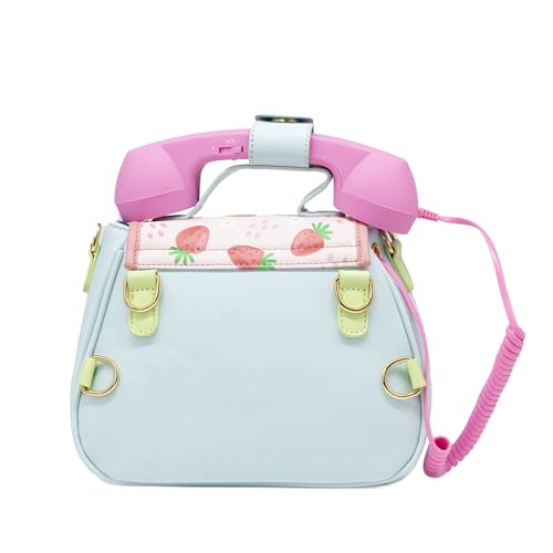 Bewaltz Novelty Handbag, Fun Shape Tween Style - Crossbody (Ring Ring Phone Convertible Handbag - Strawberry Fields)3
