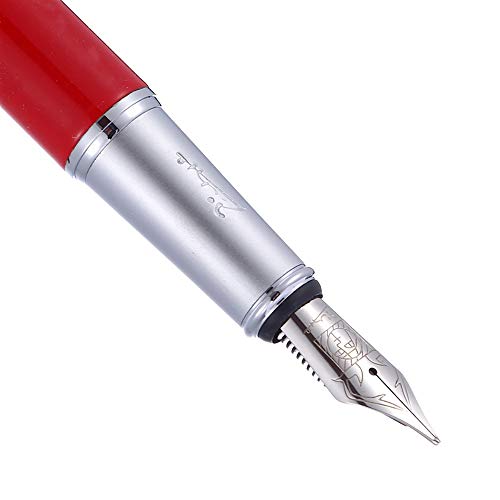Caneta tinteiro Picasso 916 Málaga Irídium, ponta fina vermelha metal clássica elegante caneta
