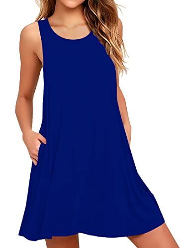 Image of AUSELILY Women's Summer Dress Sleeveless Floral Mini Dresses with Pockets Bohemian Dress 2025 New