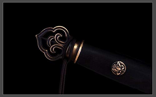 GLW Sword Multiple-Refined Folded Pattern Steel Song Sword Brass Fittings Sharp New #1744