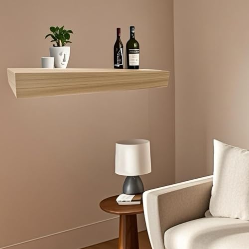 Hidden Compartment Shelf,Has Been Varnished,15.75 * 11.02 * 3.15 inches,Concealed Floating Shelves,Wall-Mounted Storage Solution,Perfect for Organizing or Displaying Books,Gun,Plants and Art(Wood)