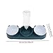 Baoblaze 3 in 1 Cat Bowl Set Feeding Bowls Raised with Automatic Water Bottle Raised Cat Dish Wet and Dry Food Bowl for Drinking Puppy, Blue