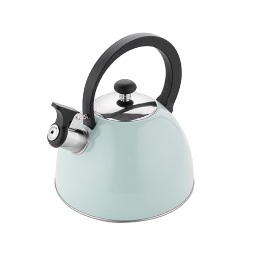 FLORINA - Bouilloire Inox (2,5 l) I Bouilloire Sifflante BRILLO I Poignée Résistante à la Chaleur...