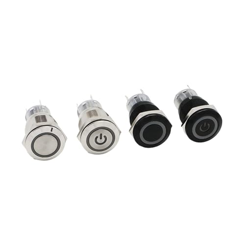 Interrupteur moteur 19mm noir résistant à l'eau pour PC - 4