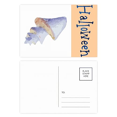 Cartes postales d'Halloween vie marine bleu lot de 20 pour correspondances festives