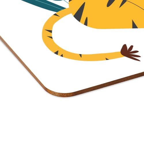 Sets de table en liège blanc maman tigre grand format et finitions soignées