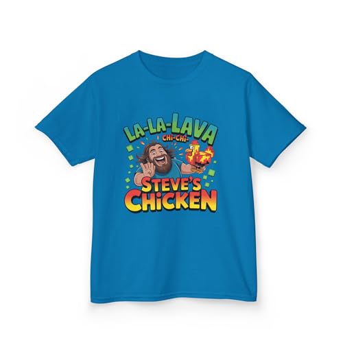 Funny Lava Chicken Shirt for Kids Steves Chicken Youth Tee with Gamer Humor