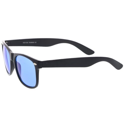 zeroUV Rare Color Tinted Lens Classic Horn Rimmed Sunglasses3