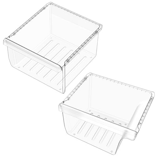 Image of UPGRADED DA97-08693B Refrigerator Crisper Drawer & DA97-08692B Fridge Crisper Bin Compatible with Samsung Refrigerator Drawer Parts RS261MDRS RS25J500DSR RS25J500DSG RS25H5000SR Crisper Drawer Bin