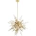 Livex Lighting 40076-12 Circulo - 30" Six Light Chandelier, Satin Brass Finish with Clear Discs Glass