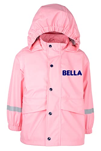 Veste 100% imperméable fille rose fringoo chaude pour affronter la pluie