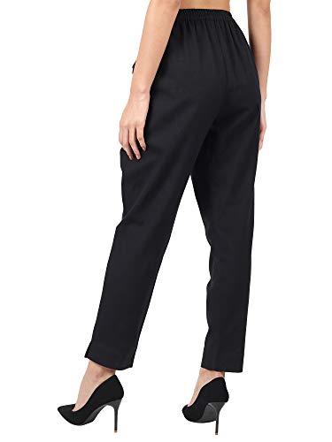 Image of Muffly Women's Cotton Flex Solid Straight Trouser