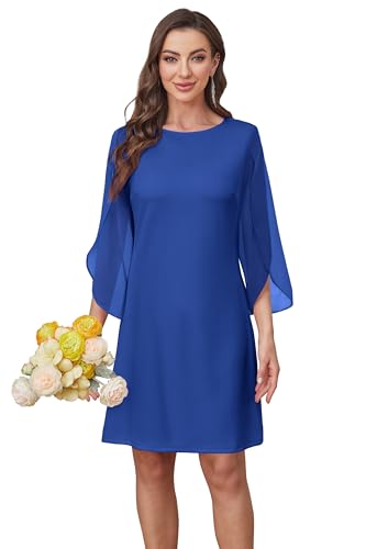 Image of RUMIA Womens Cocktail Dresses Flutter Sleeve Wedding Guest Dresses for Women 2026 Trendy
