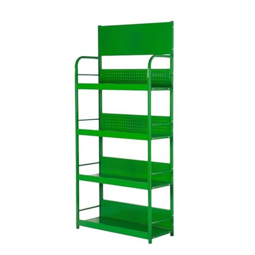 YHKJLYH Estante de Almacenamiento de Frutas y Verduras de Metal Estante de 4 Niveles para supermercados y Tiendas de conveniencia Dispensador versátil de refrigerios y Bebidas para Tiendas minorista