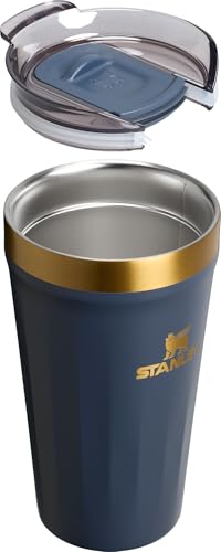 Image of STANLEY Everyday Tumbler 16 oz | Press Fit Drink Through Lid | Beverage, Coffee, and Cocktail Cup | Insulated Stainless Steel Wine Glass | BPA-Free | Twilight Gold PVD