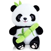 IFHDO Panda Plush Toy, 25CM Panda Stuffed Animal Plush Toy, Bamboo Pandas Cute Stuffed Animal Doll Plushie Soft Hugging Pillow for Kids & Adults Birthday Cushion