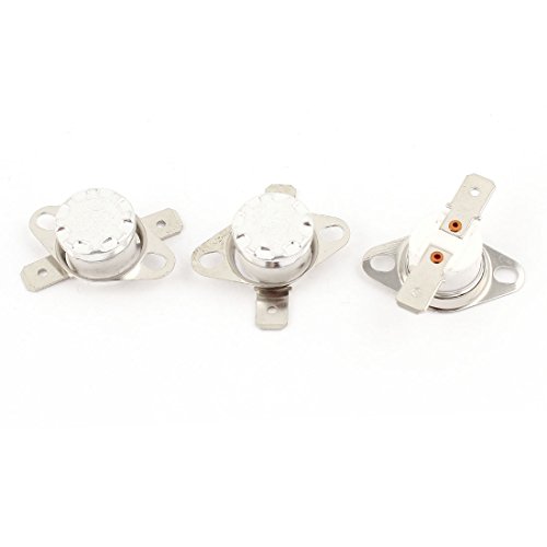 sourcing map Température Interrupteur Thermostat KSD301 250V 10A 175°C NC 3Pcs