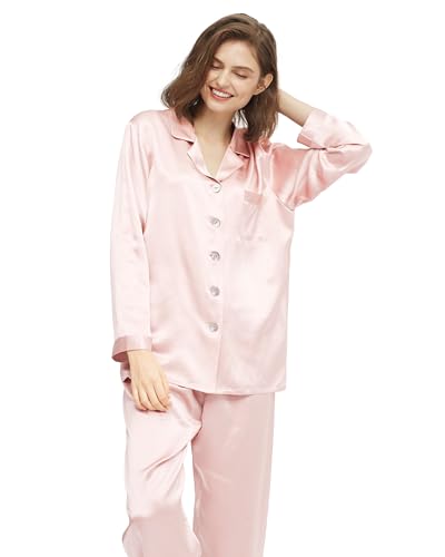 LilySilk Silk Pajamas for Women Pure Full Length Long 22 Momme 100% Mulberry Silk Luxury4