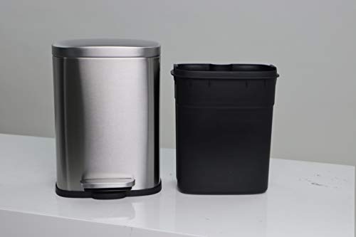 Caneca de basura rectangular Eviva 1.3 galones acero miniatura 4