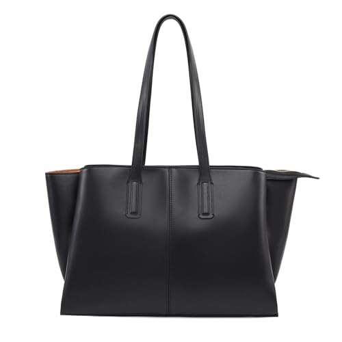 Women’s PU Leather Work Tote Bag, Large Structured Handbag