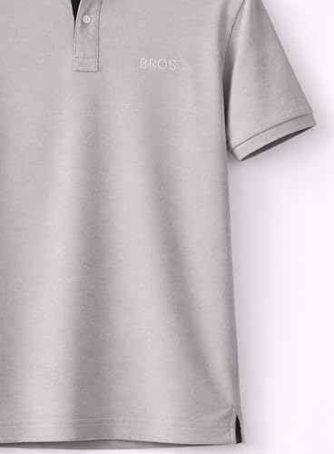 Image of 3BROS Men's Cotton Blend Half Sleeve Regular fit Comfortable Polo Neck T-Shirt (Pack of 1)