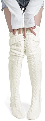 Pcavin Women's Thigh High Socks, Extra Long Over the Knee Boot Leg Warmers