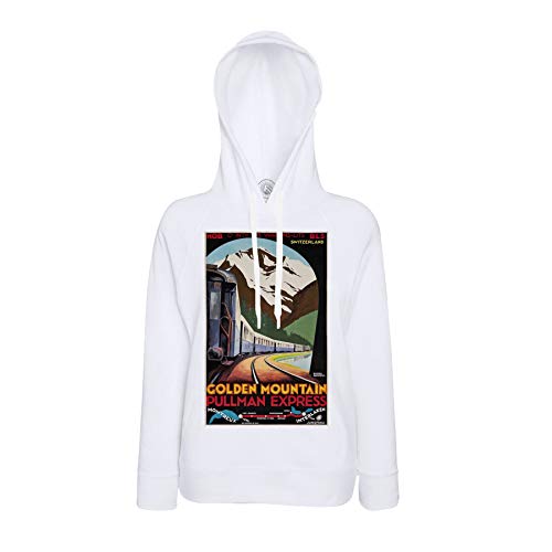 Sweat à capuche Montreux affiche vintage art déco pour passionné de voyage et style rétro