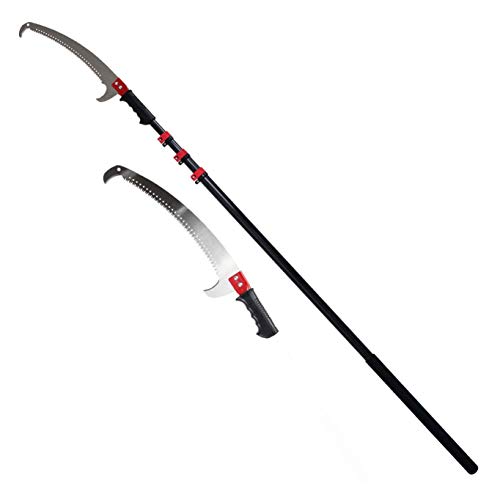 FZYE Saw Pruning Telescopic Handle, With Telescopic Handle Saw High Cut Tree Tools Gardening Scalable 7.2M Height Telescopic Work Branch High Saw,24 FT